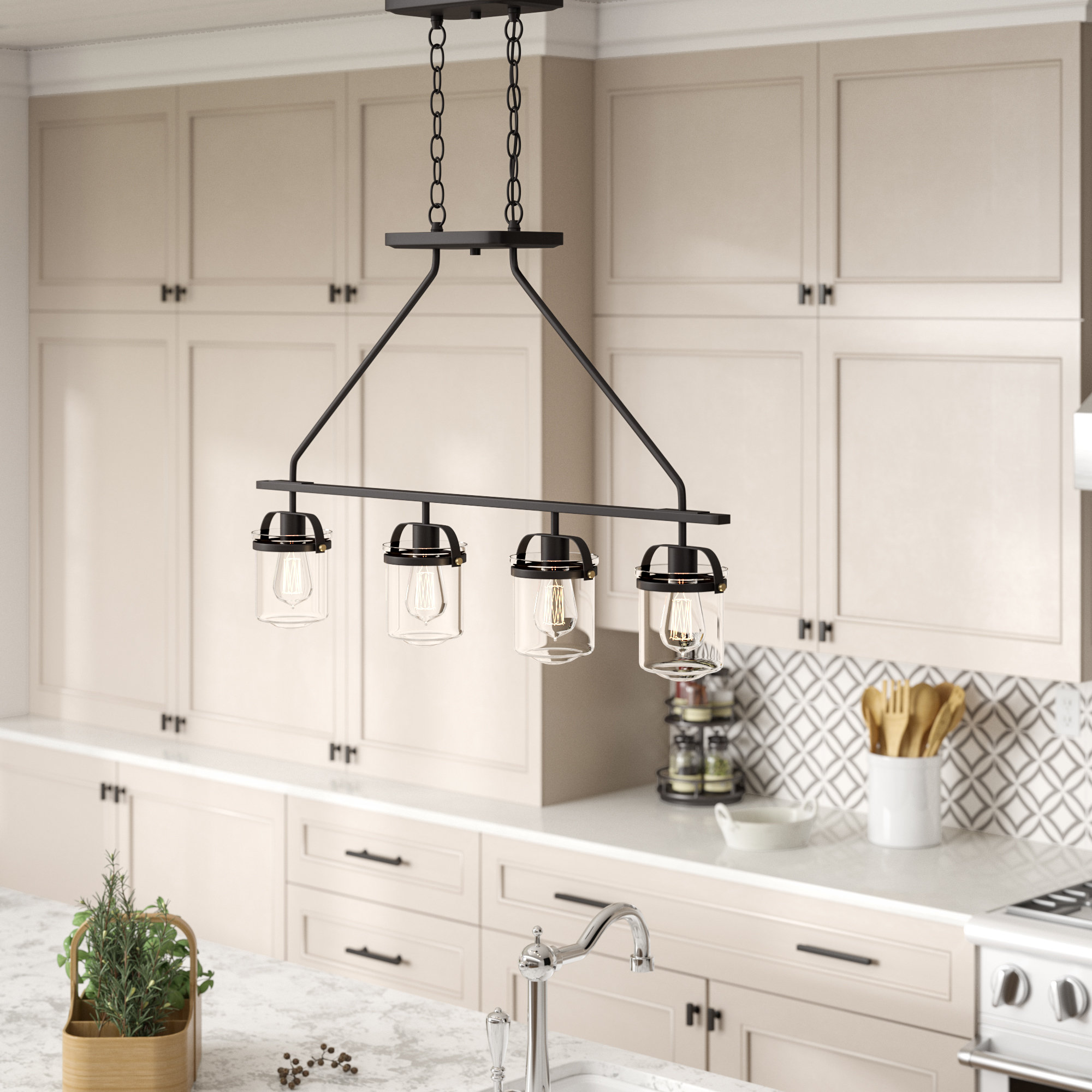 Laurel Foundry Modern Farmhouse Portland 4 Light Kitchen Island Laurel Foundry Modern Farmhouse