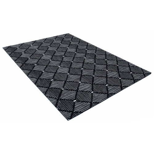 Forest Park Flatweave Black/Dark Grey Rug Bloomsbury Market Rug Size: Runner 80 x 300 cm