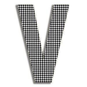Tyrik Houndstooth Letter Hanging Initial