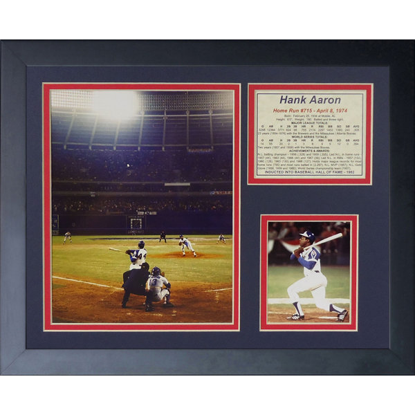 Hank Aaron 715th Home Run Framed Memorabilia by Legends Never Die