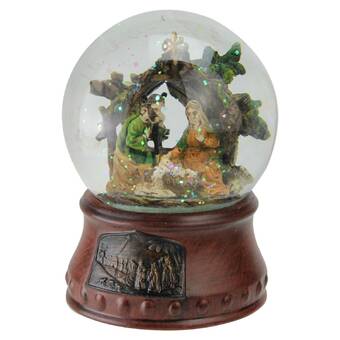 Nativity Scene Christmas Musical Water Dome 6 Inch
