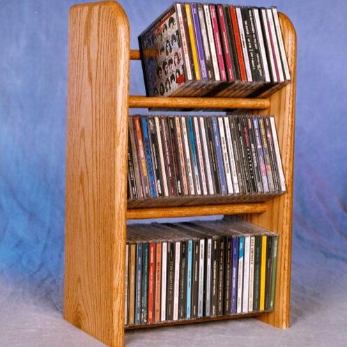 300 Series 78 CD Dowel Multimedia Tabletop Storage Rack by Wood Shed
