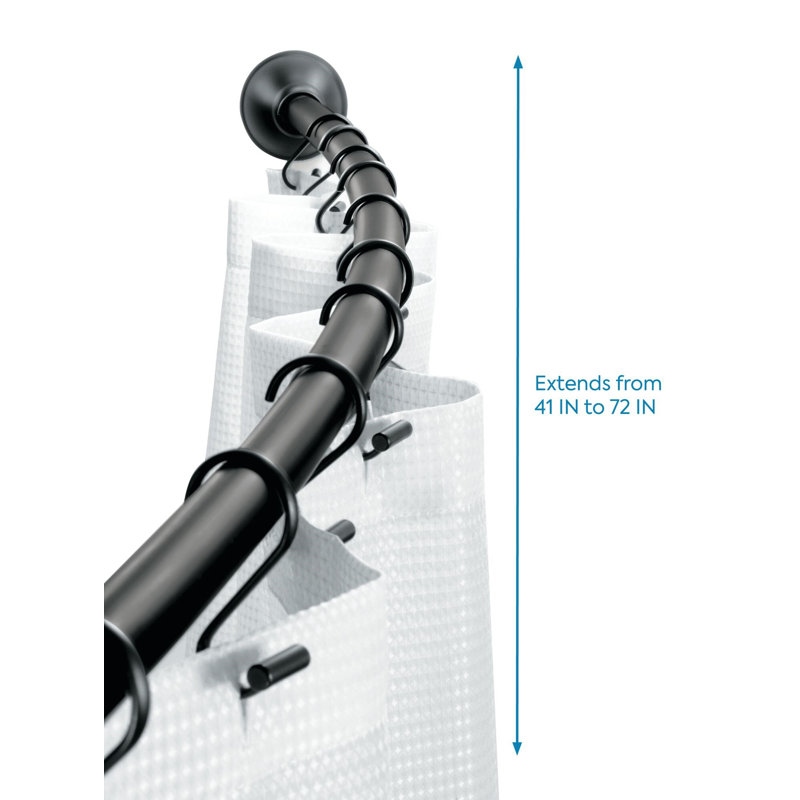 Interdesign 72 Adjule Curved Shower Curtain Rod Reviews Adjule Curved Shower Curtain Rod