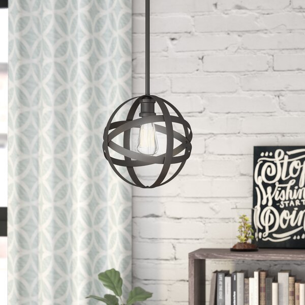 Prange 1-Light Globe Pendant by Wrought Studio