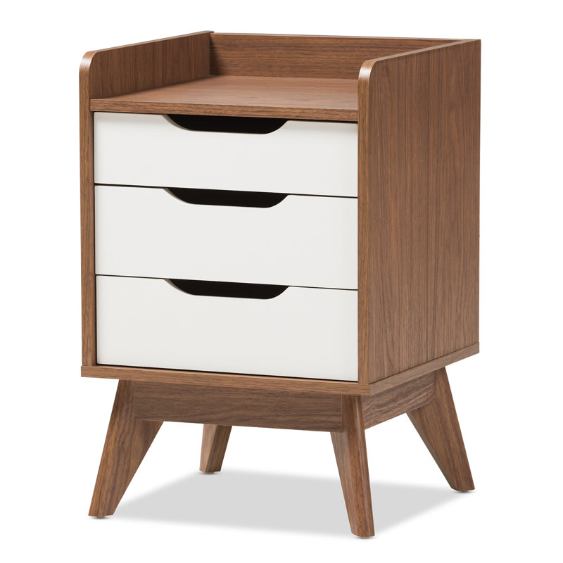 Cravens Wood 3 Drawer Nightstand Reviews Allmodern