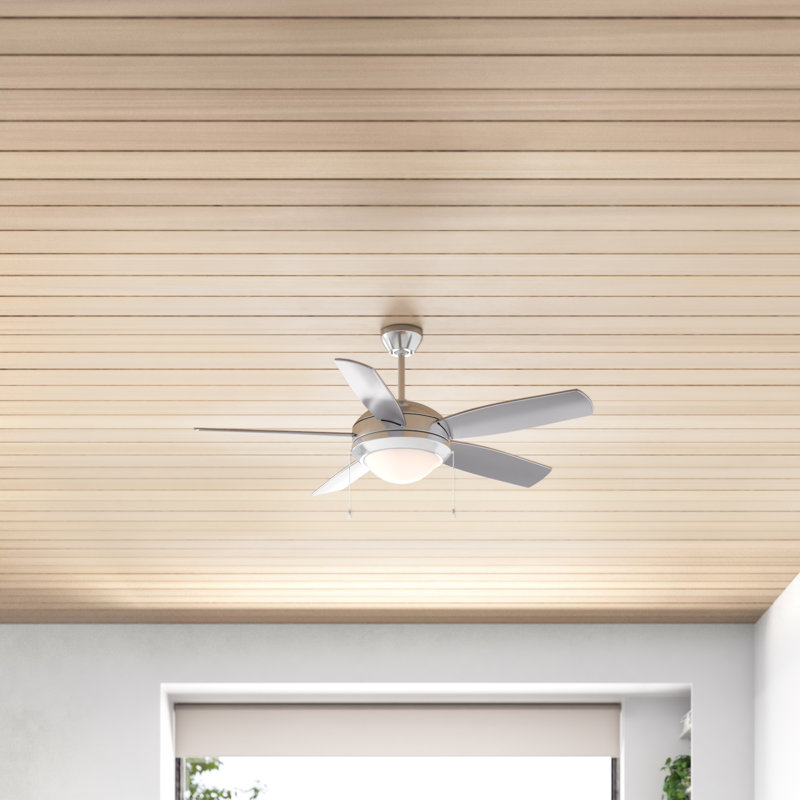 44 Verdell 5 Blade Ceiling Fan Light Kit Included Reviews Allmodern The silver color ceiling fans with lights could be shinning and cool, the iron blade is under the high end technology, the whole blade could protect it from rust, at the same time, the ceiling fan is with 153 motor, that suffers much pressure from the ceiling fans. 44 verdell 5 blade ceiling fan light kit included