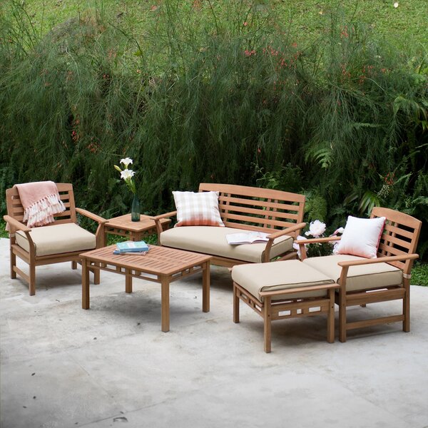 Doring Teak Patio Chair with Cushions (Set of 2) by Gracie Oaks