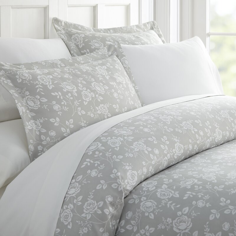 The Twillery Co Jacksonville Rose Duvet Cover Set Reviews Wayfair