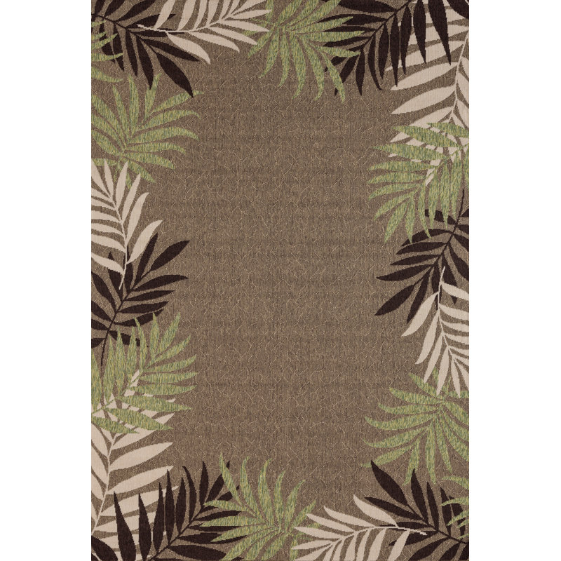 Bay Isle Home Springcreek Beautiful Tropical Palm Leaves Brown Bay Isle Home Springcreek Beautiful