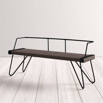 Abigale Low Back Metal Bench Reviews Allmodern