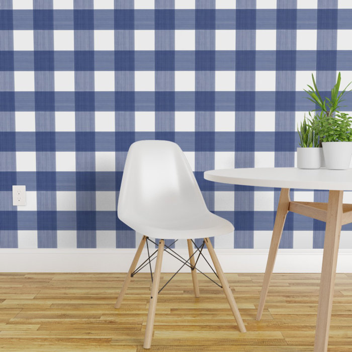 Gracie Oaks Lombard Plaid Removable Wallpaper Panel Wayfair