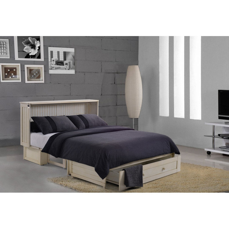 Rosecliff Heights Cossette Queen Storage Murphy Bed With Mattress
