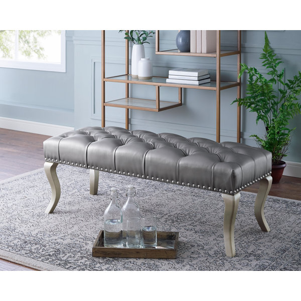 Garza Faux Leather Bench By House Of Hampton Wonderful