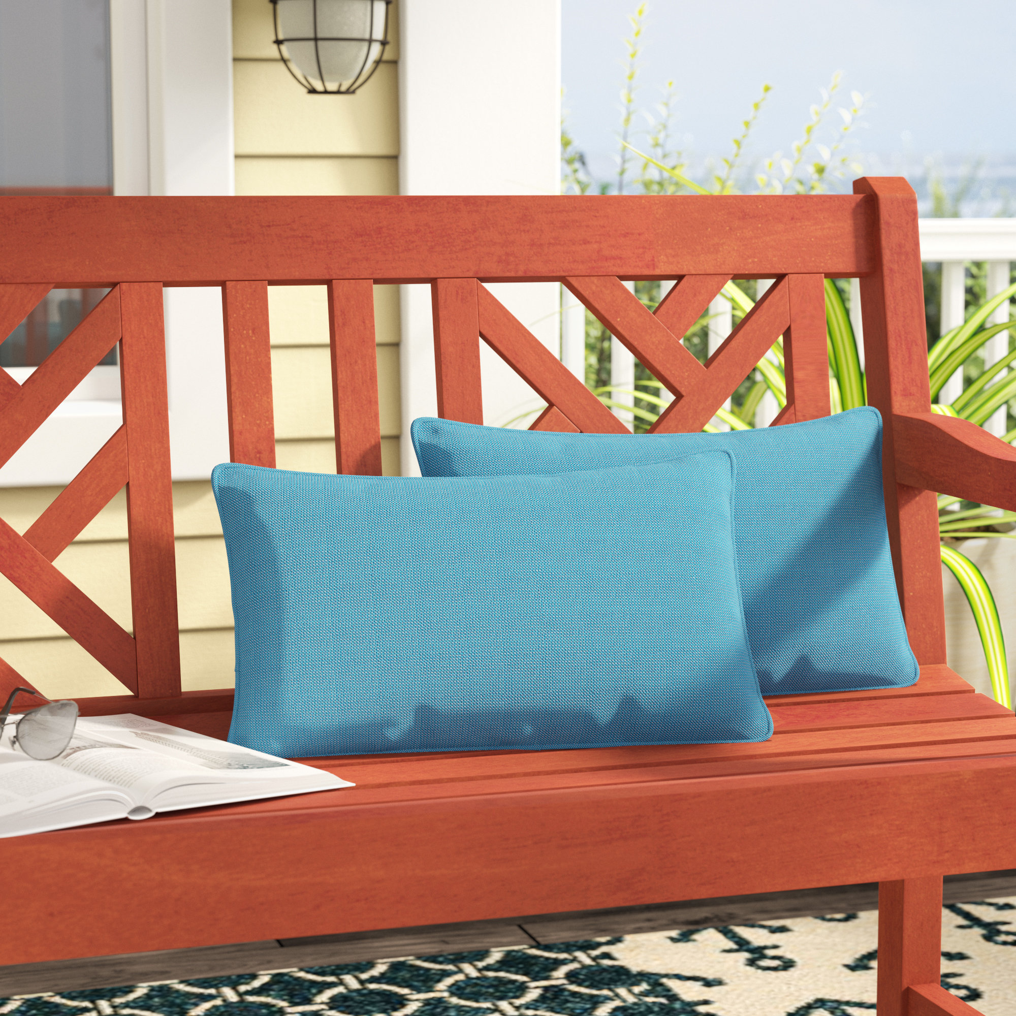 Longs Tides Grendon Outdoor Lumbar Pillow Reviews Wayfair