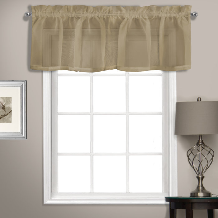 Get Wallpaper Charlton Home Rutherford Sheer Voile Straight Topper 56 Window Free HD