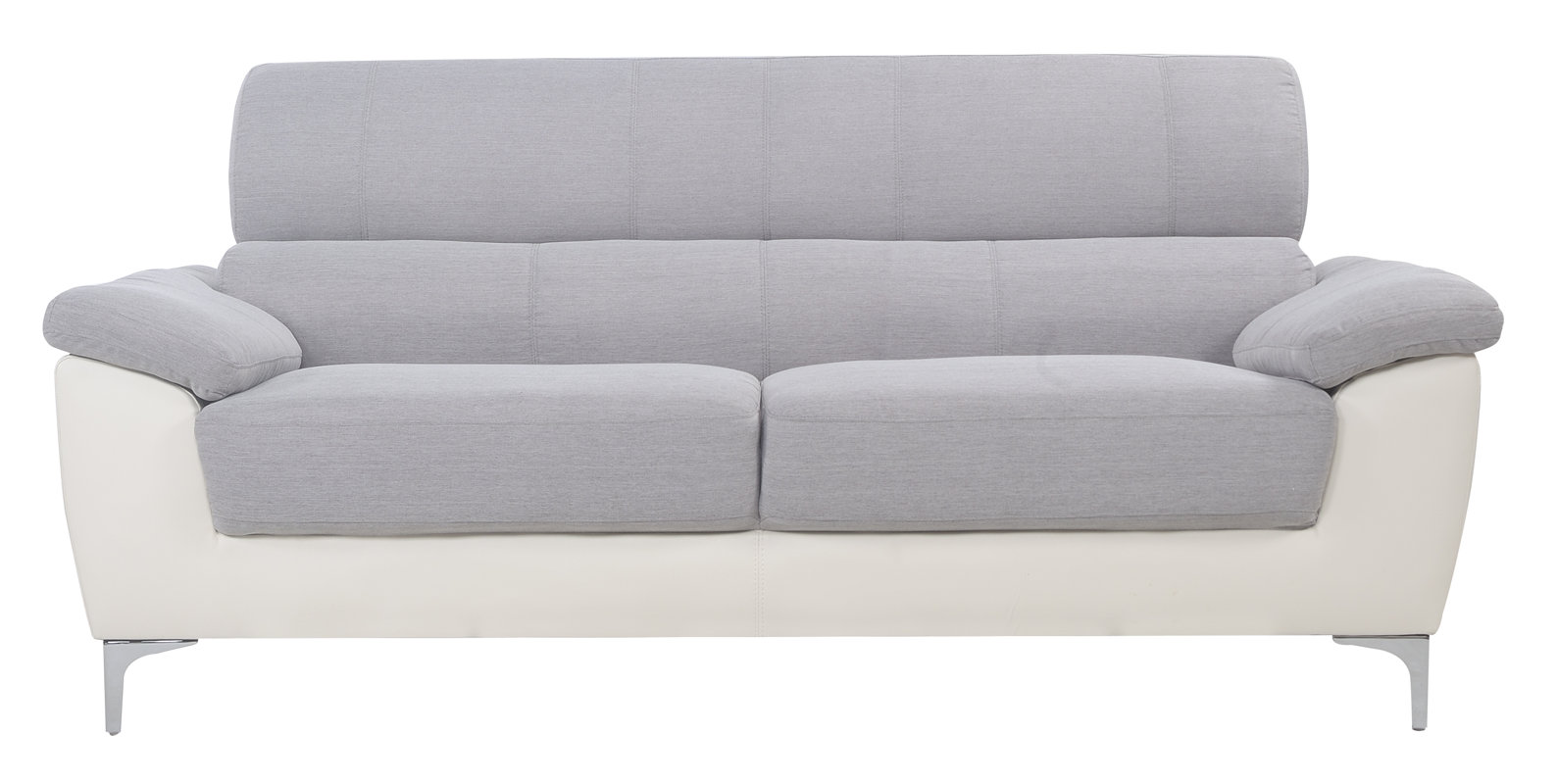 Madison Home Usa Modern Two Tone Fabric And Bonded Leather Living Modern Two Tone Fabric And Bonded Leather Living Room Sofa