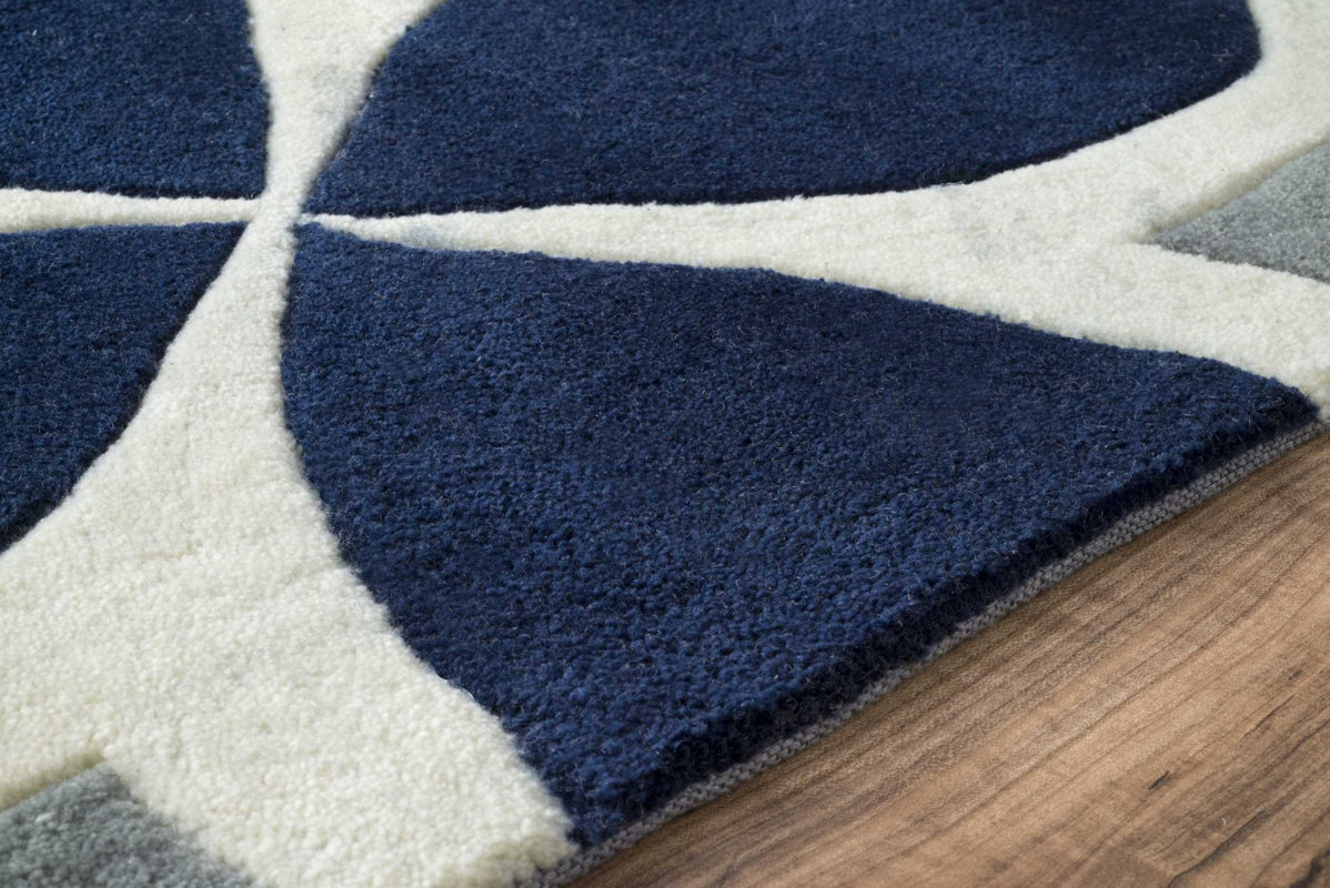Wrought Studio Roush Navy Area Rug & Reviews Wayfair