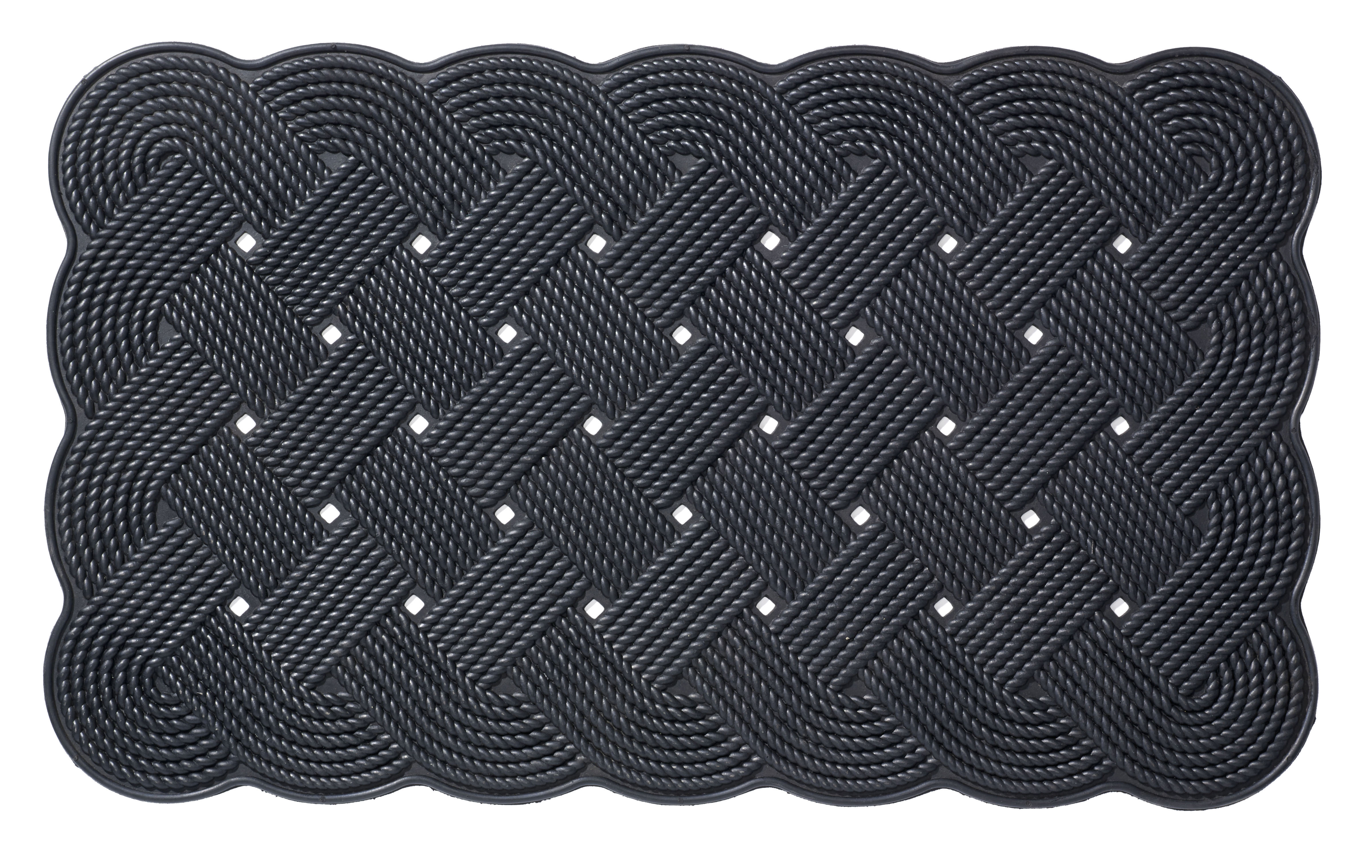 Hflt Nautical Rope 30 In X 18 In Non Slip Outdoor Door Mat