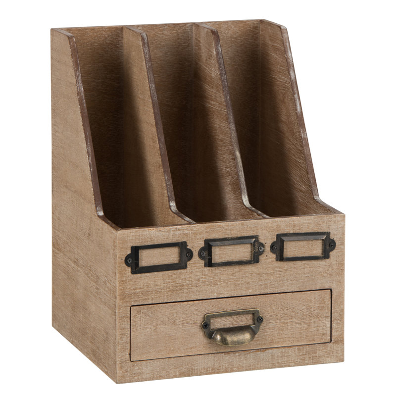 Williston Forge Alexandro File Organizer With 3 Compartments And 1