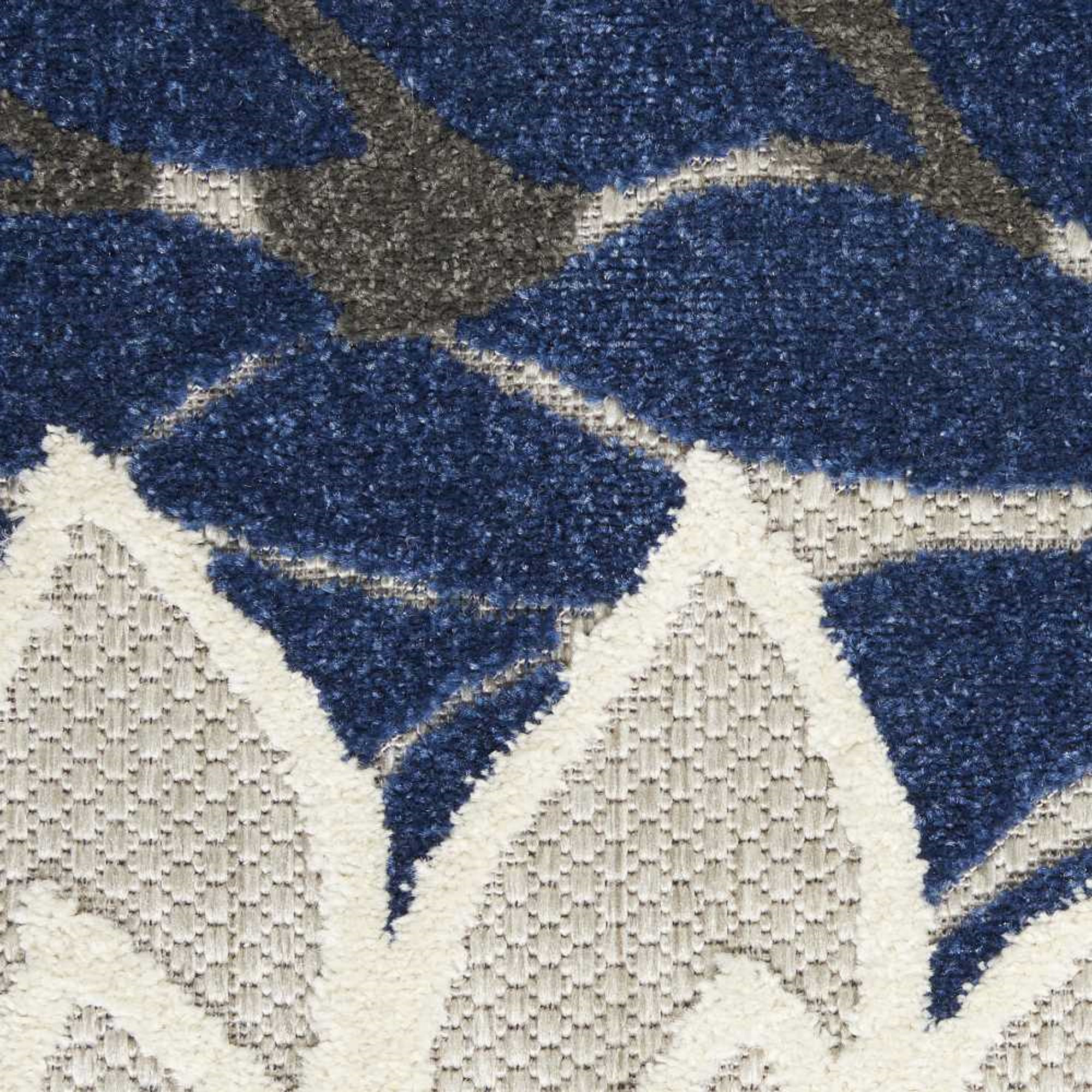 Winston Porter Weon Fl Blue Gray Indoor Outdoor Area Rug Winston Porter Weon Fl Blue Gray