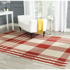 Laurel Red/Bone Indoor Area Rug