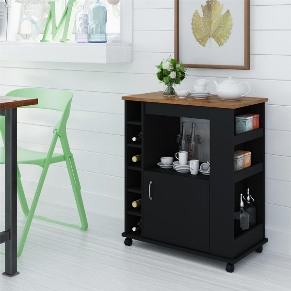 Worcester Kitchen Cart With Wood Top By Charlton Home 2019 Coupon