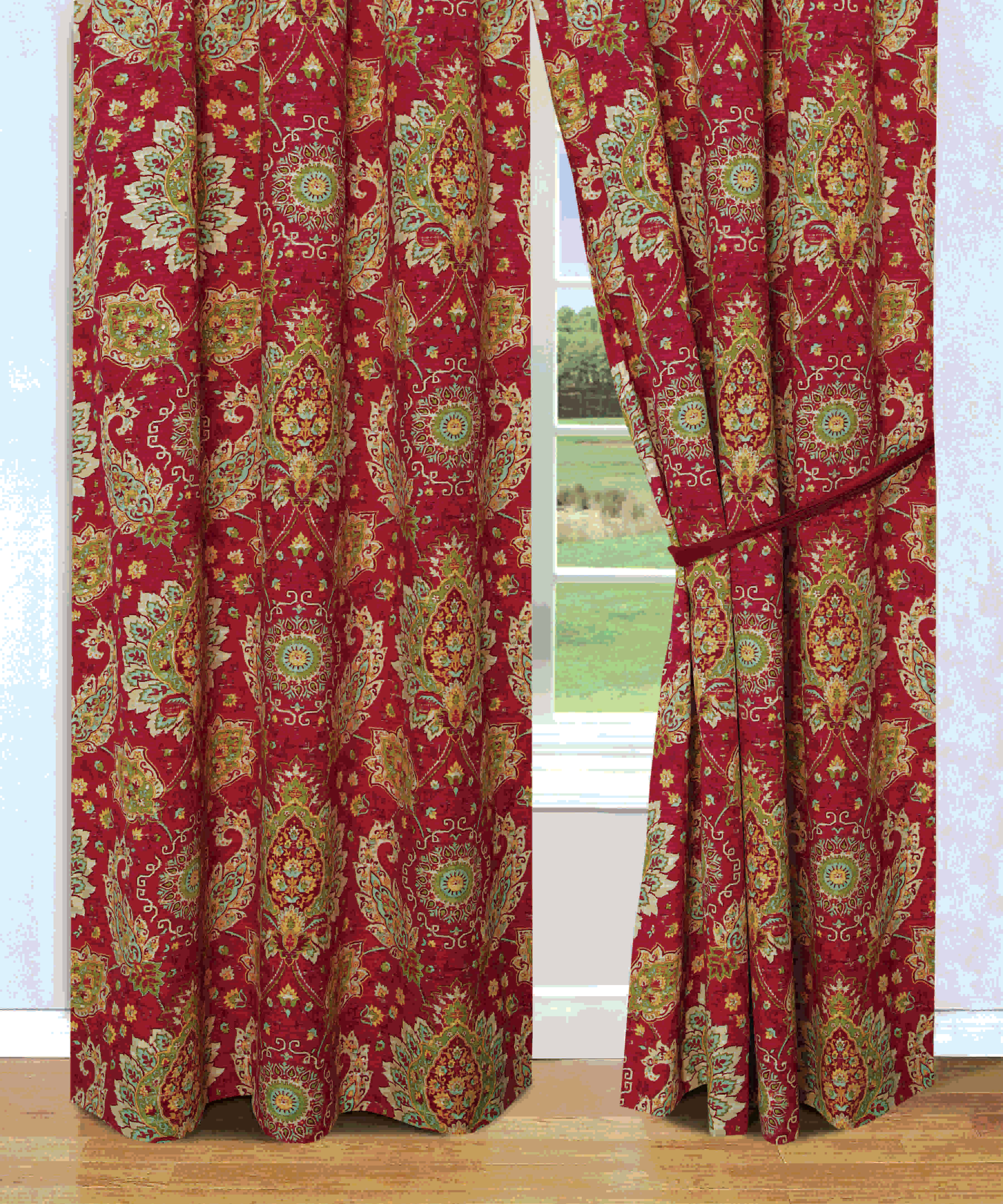 Astoria Grand Brittain Window Damask Semi Sheer Curtains Wayfair