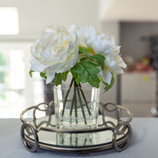Farmhouse Rustic Faux Flowers Birch Lane Decoflora's collection of luxury silk flower arrangements is simply amazing. silk peonie floral arrangement and centerpiece in vase