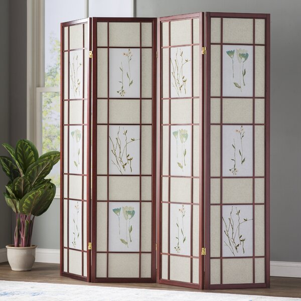 Pothier Gia 4 Panel Room Divider by World Menagerie