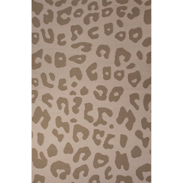 National Geographic Home Collection Wool Tan Leopard Flat Weave Area Rug by National Geographic Home