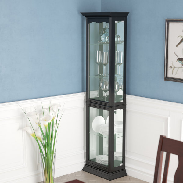 Watkin Floor Standing Lighted Curio Cabinet By Astoria Grand Cheap