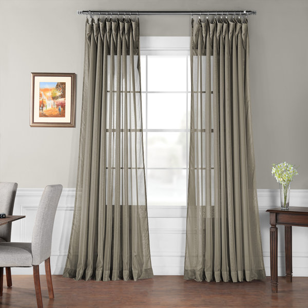 Double Layer Sheer Curtains Wayfair Double Layer Sheer Curtains Wayfair
