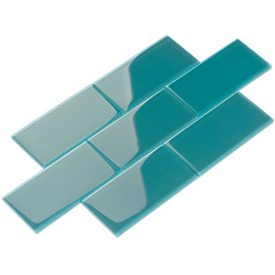 Subway Tile You Ll Love Wayfair 3 X 6 Gl Subway Tile In Dark Teal