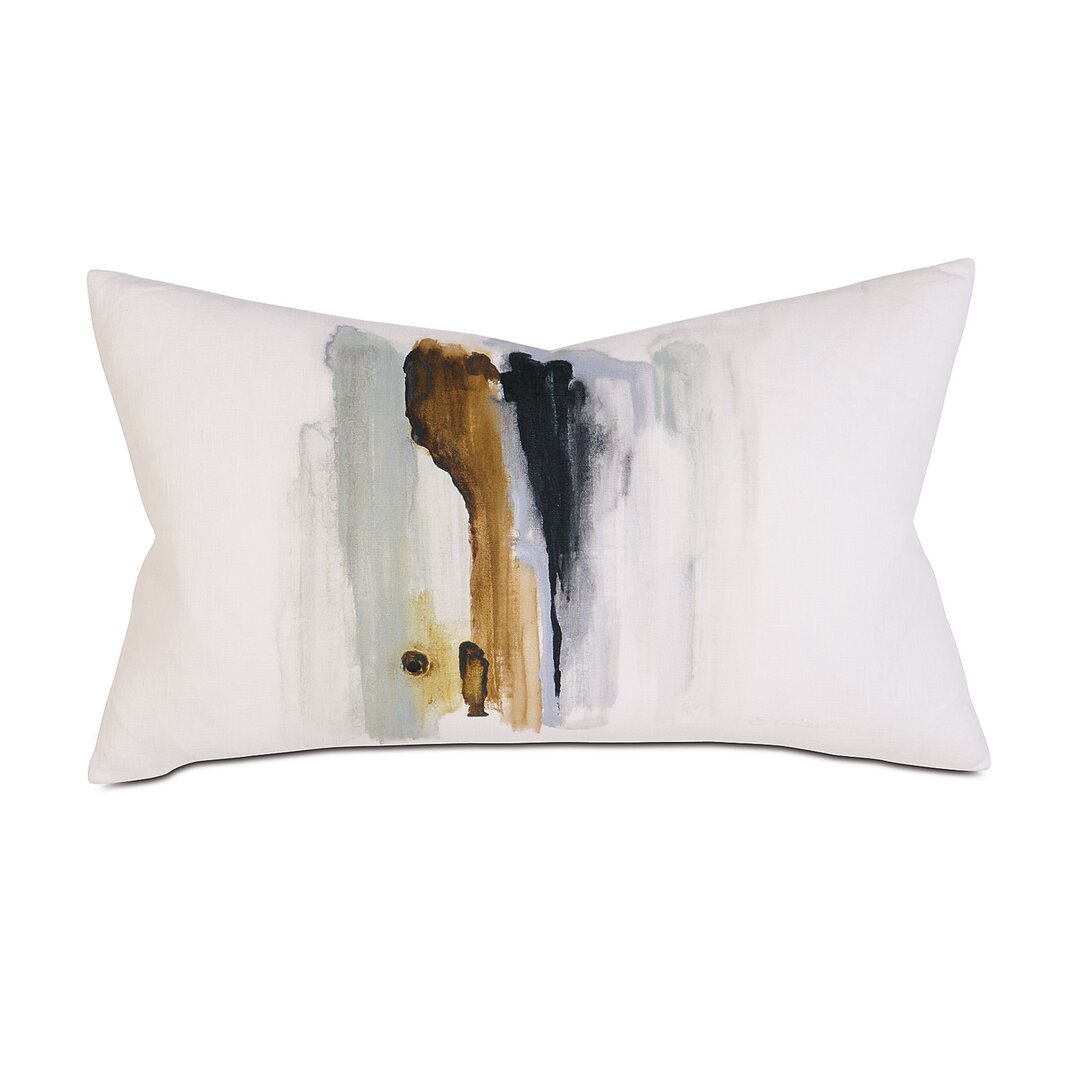 Online Designer Living Room Gentry Abstract Hand Painted Lumbar Pillow