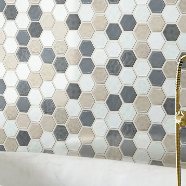 Victoria Hexagon 0.64 x 0.64 Ceramic Mosaic Tile in Warm Blend by Shaw Floors