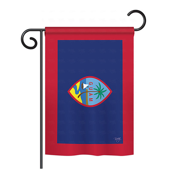 3D Rose National Flag of Guam Painted onto A Brick Wall Guamanian Towel 15 x 22 Multicolor