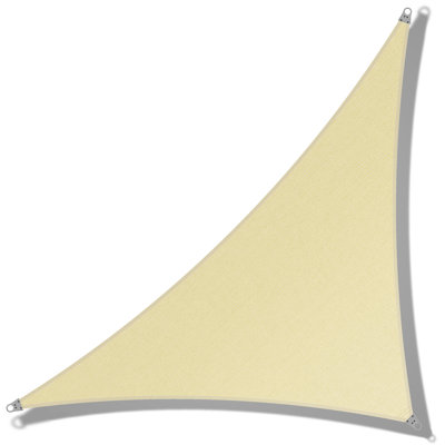 260 GSM Reinforced Super Ring Equilateral 48 Triangle Shade Sail 27 X 41 X 491 Triangle Shade Sail ColourTree Color Beige
