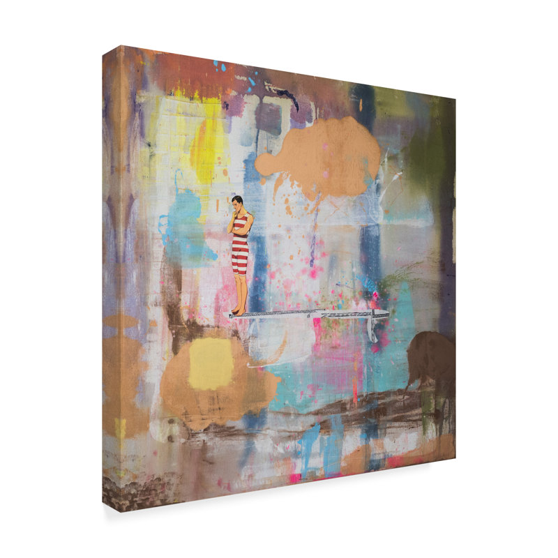 Trademark Art Thinking Surfer Knows Nose Acrylic Painting Print On Wrapped Canvas Wayfair