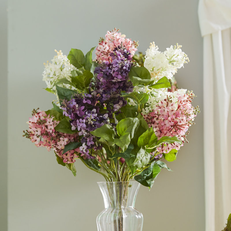Darby Home Co Glenham Lilac Silk Flower Arrangement & Reviews Wayfair