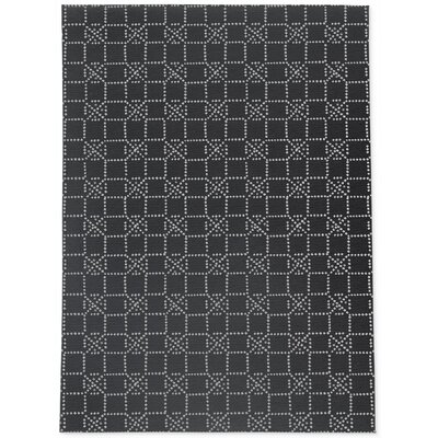 CHECKED BLACK Area Rug By Ebern Designs Ebern Designs Rug Size: Rectangle 4' x 6'