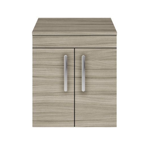 Vasari Vista Driftwood Door Wall Hung Vanity Unit & Top Board - 500mm Width