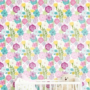 purple wallpaper you ll love in 2020 wayfair weese blooms 20 5 l x 16 5 w peel and stick wallpaper roll