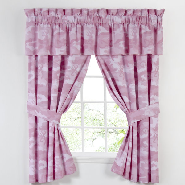 Lavender Camo Curtain Camouflage 5 Piece Set Valance Window Drapery Spaar Org Pe