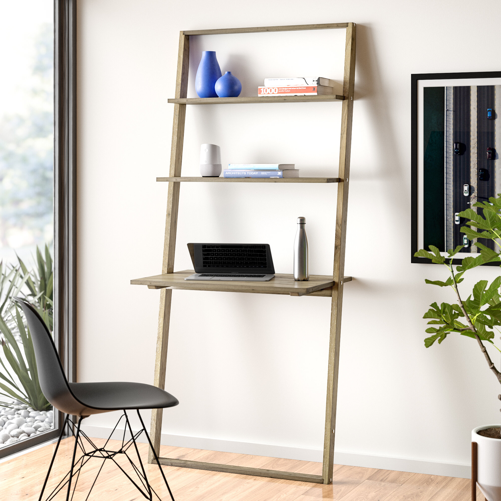Clintwood Solid Wood Leaning Ladder Desk Reviews Allmodern