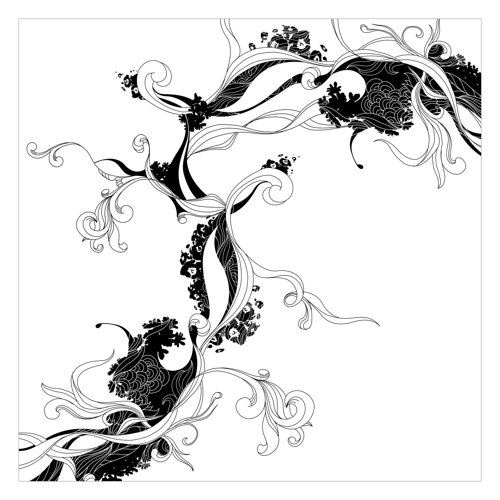 Ink Tendril 2.88m x 2.88m Textured Matte Peel & Stick Wall Mural East Urban Home
