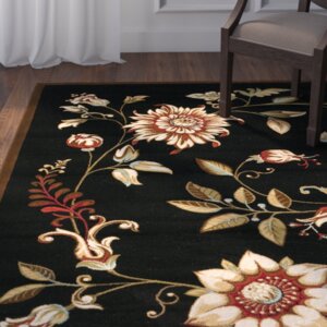 Taufner Black Area Rug