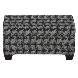 Faye Linen Upholstered Storage Bench by Bloomsbury Market