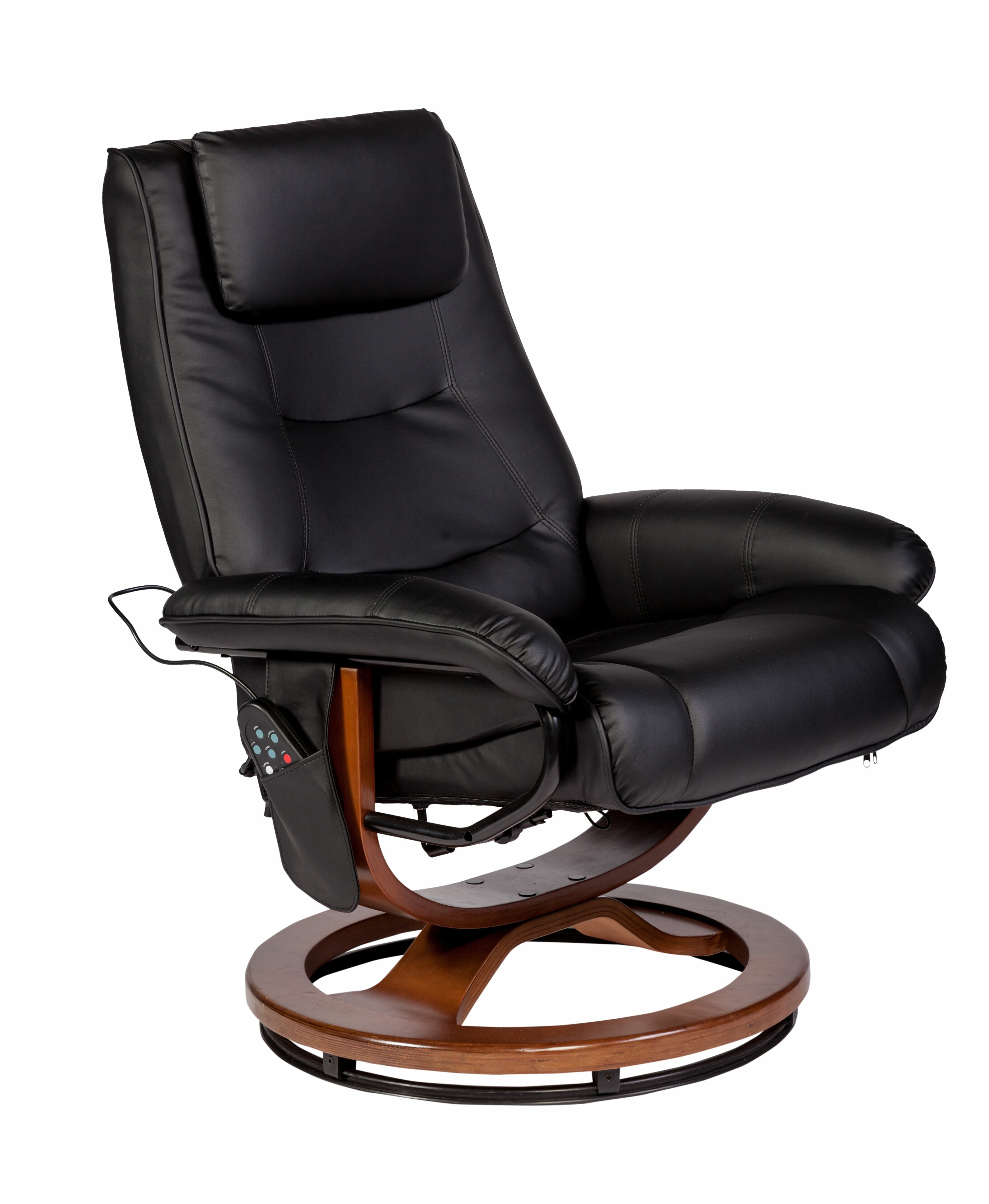 Charlton Home Reclining Heated Massage Chair With Ottoman