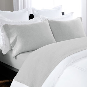 100% Cotton Heathered Jersey Sheet Set