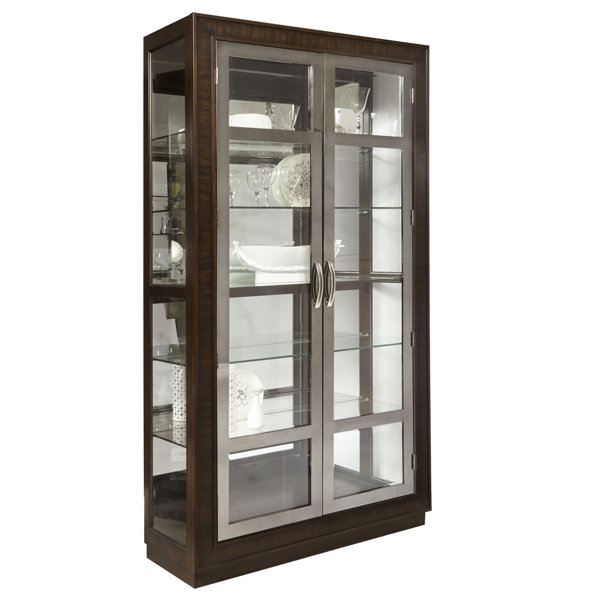 Tiano Modern Double Door Standard Curio Cabinet By Charlton Home Wonderful